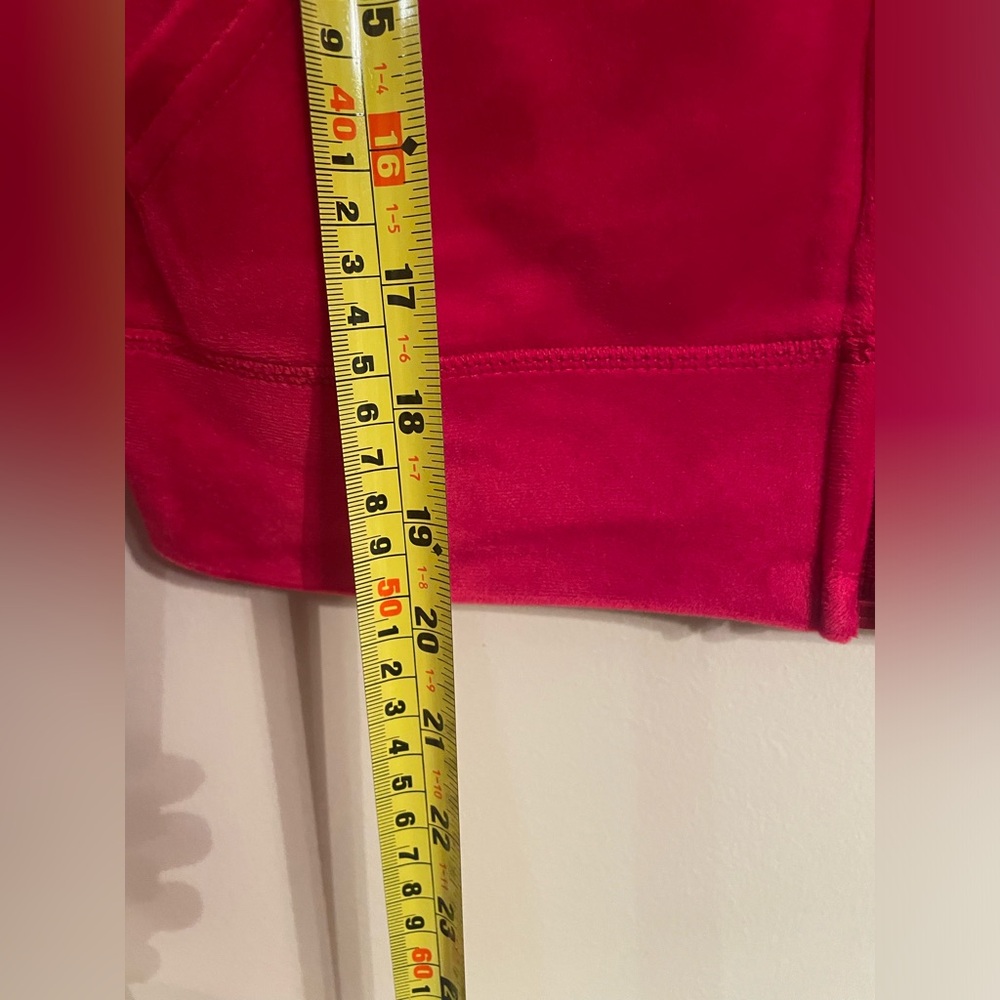 NWT- Juicy Couture Womens Red Party Velour Tracksuit Set Medium Rhinestone - Picture 12 of 14